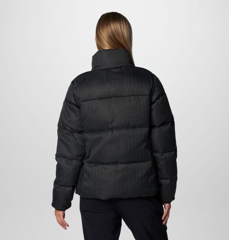 Chaqueta acolchada con diseño de espiga Puffect para mujer, Color: Black Herringbone, image 2