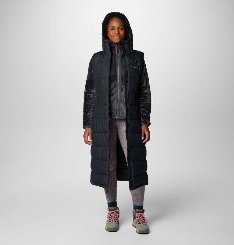 Women's Pike Lake Long Vest, Color: Black, image 3
