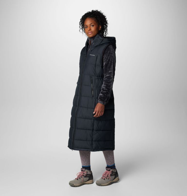 Women's Pike Lake Long Vest, Color: Black, image 4
