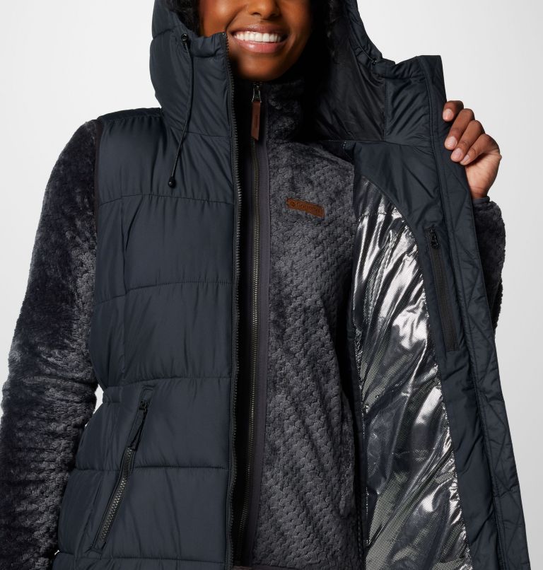 Women's Pike Lake Long Vest, Color: Black, image 6