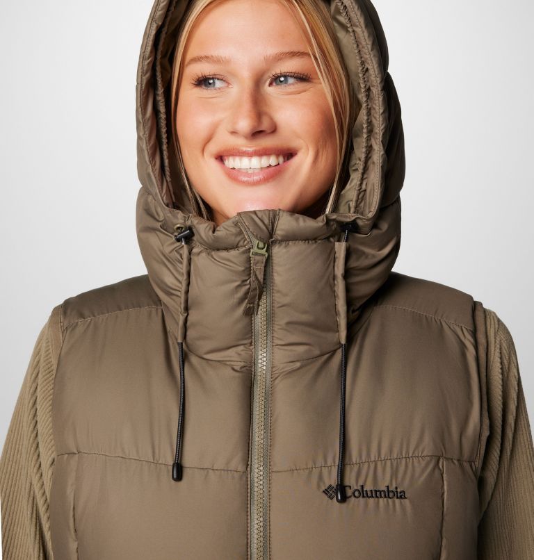 Women's Pike Lake Long Vest, Color: Stone Green, image 5