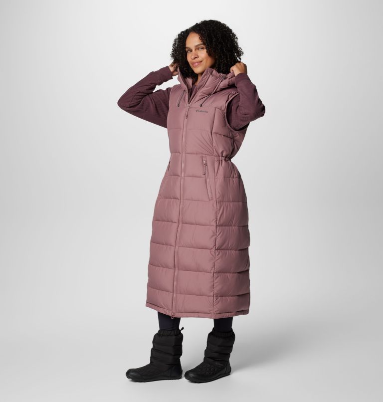 Women's Pike Lake Long Vest, Color: Fig, image 4