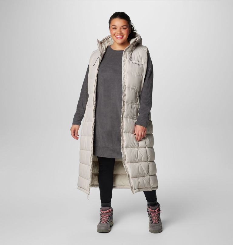 Women's Pike Lake Long Vest - Plus Size, Color: Dark Stone, image 8