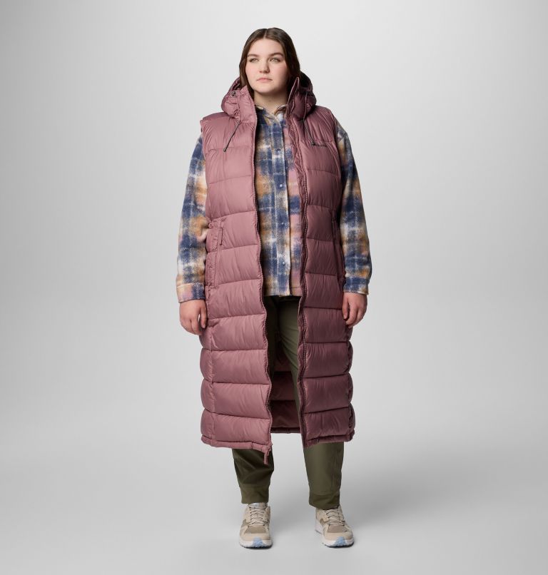 Women's Pike Lake Long Vest - Plus Size, Color: Fig, image 3