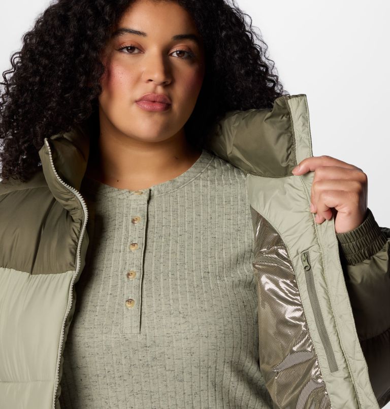 Women's Pike Lake Full Zip Jacket - Plus Size, Color: Stone Green, Safari, image 6