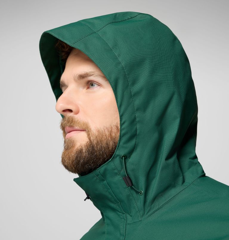 Men's Hikebound II Jacket, Color: Rain Forest, Black, image 8