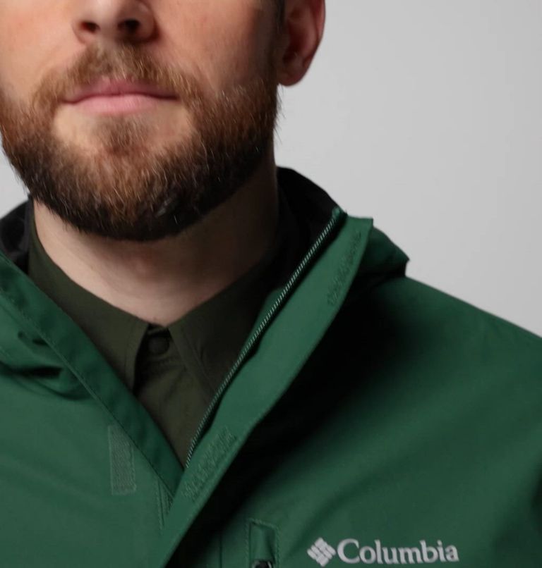 Men's Hikebound II Waterproof Jacket, Color: Rain Forest, Black