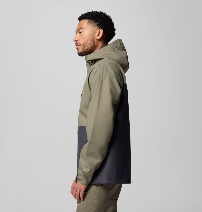 Men's Hikebound II Jacket, Color: Stone Green, Shark, image 4