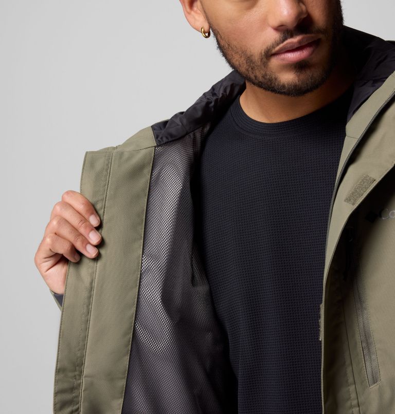 Men's Hikebound II Jacket, Color: Stone Green, Shark, image 6