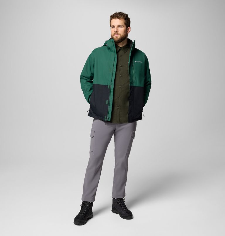 Men's Hikebound II Jacket - Tall, Color: Rain Forest, Black, image 2