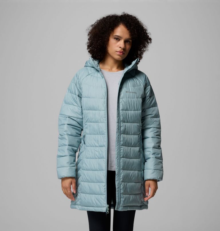 Women's Powder Lite II Mid Insulated Jacket, Color: Crushed Blue, image 5