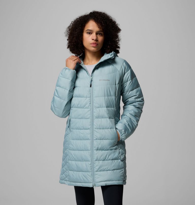 Women's Powder Lite II Mid Insulated Jacket, Color: Crushed Blue, image 1