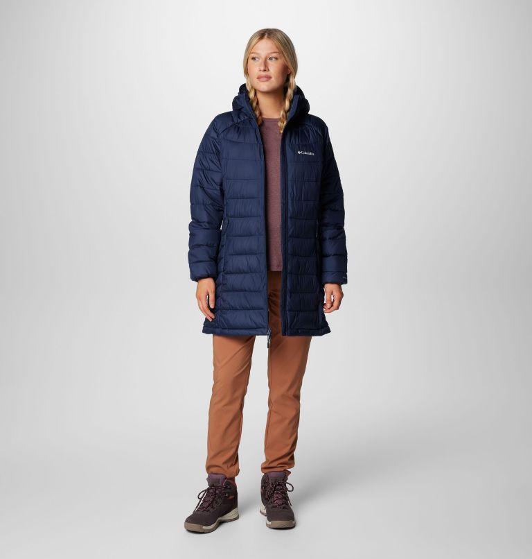 Women's Powder Lite II Mid Insulated Jacket, Color: Collegiate Navy, image 3