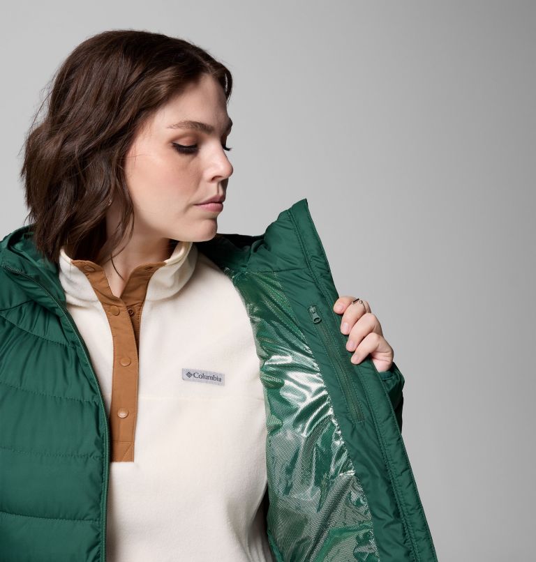 Women's Powder Lite II Mid Jacket - Plus Size, Color: Rain Forest, image 5