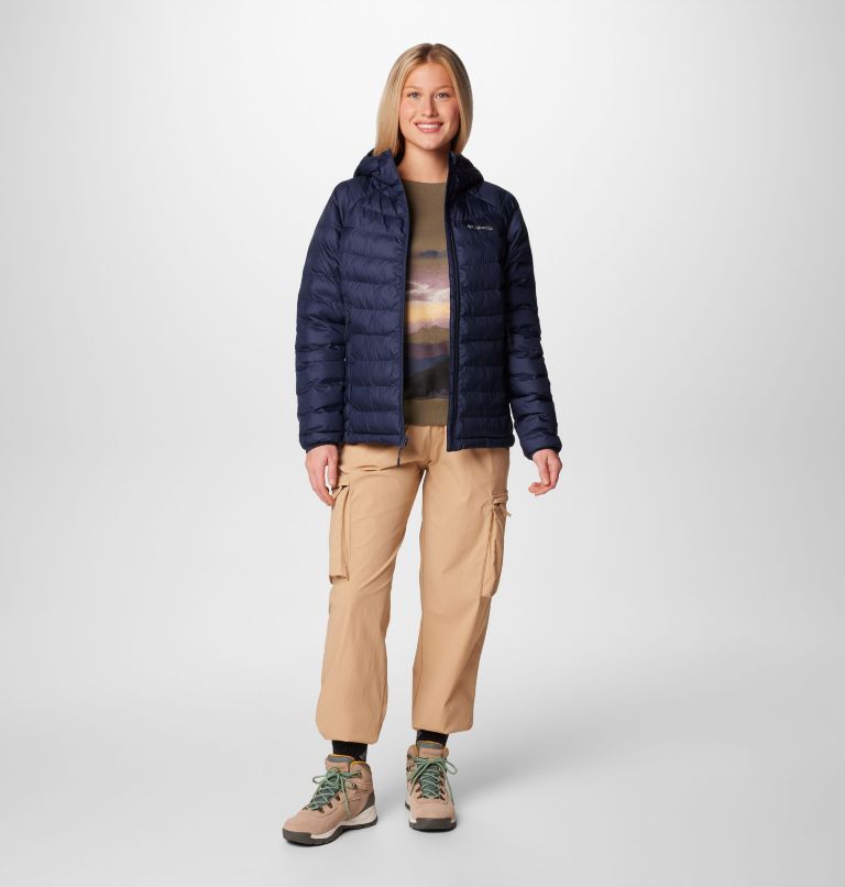 Women’s Powder Lite II Hooded Insulated Jacket, Color: Collegiate Navy, image 3