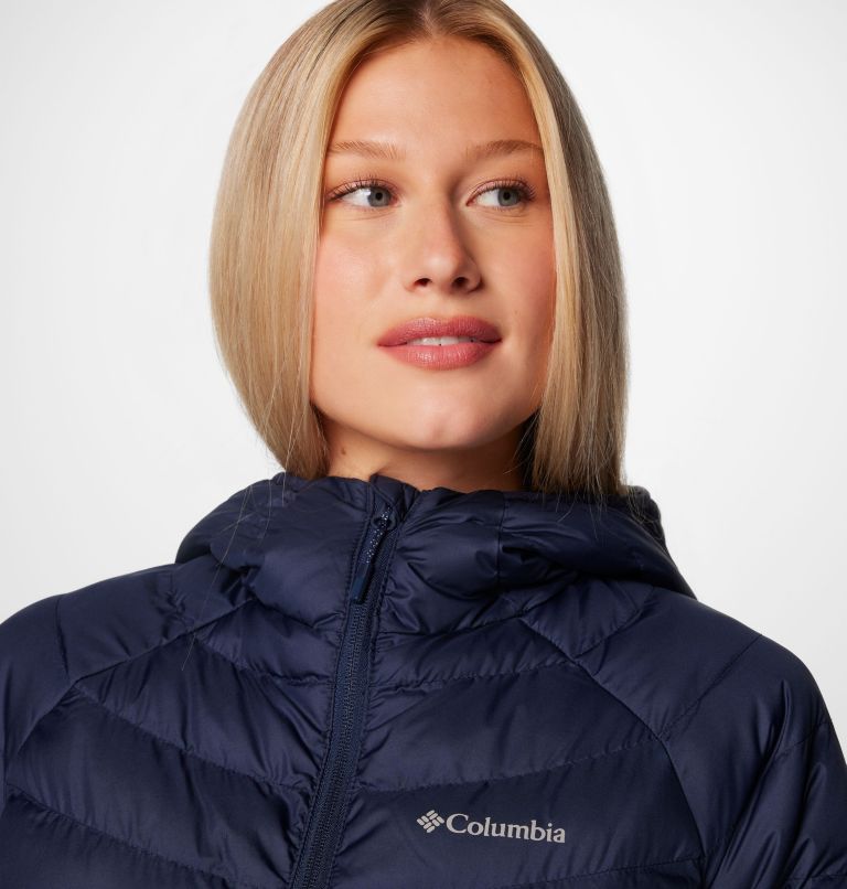 Women’s Powder Lite II Hooded Insulated Jacket, Color: Collegiate Navy, image 8