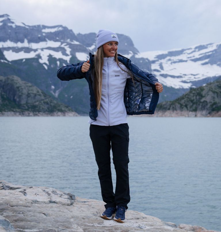 Women’s Powder Lite II Hooded Insulated Jacket, Color: Collegiate Navy, image 12
