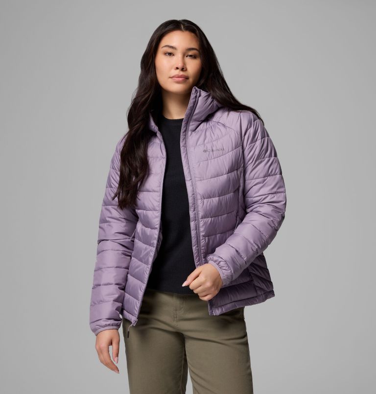 Women's Powder Lite II Hooded Jacket, Color: Shale Purple, image 5