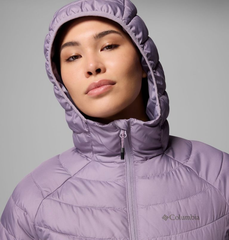 Women's Powder Lite II Hooded Jacket, Color: Shale Purple, image 7