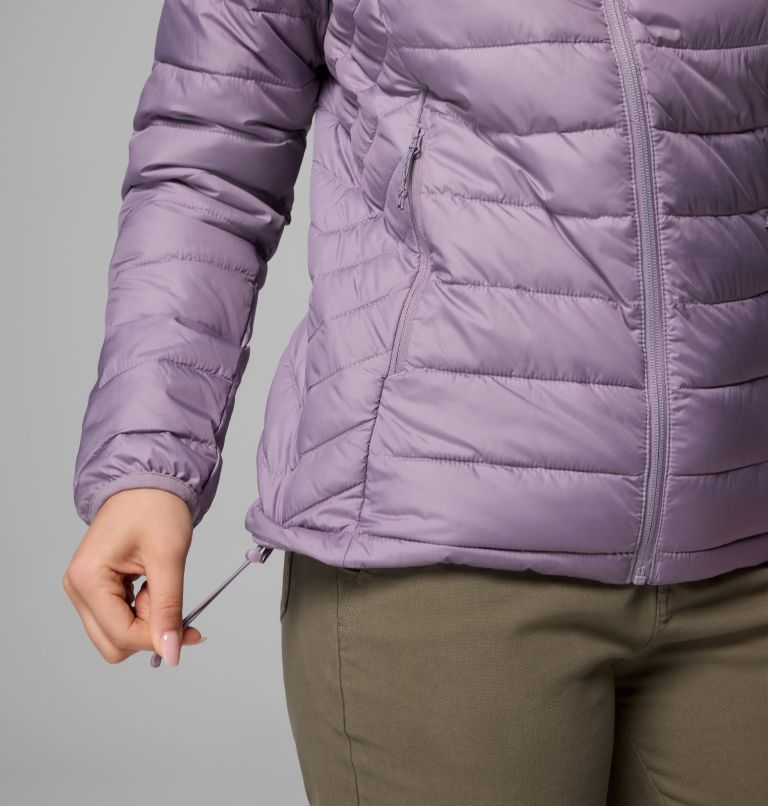 Women's Powder Lite II Hooded Jacket, Color: Shale Purple, image 8