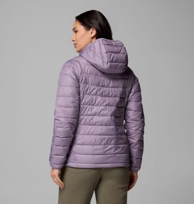 Women’s Powder Lite II Hooded Insulated Jacket, Color: Shale Purple, image 3