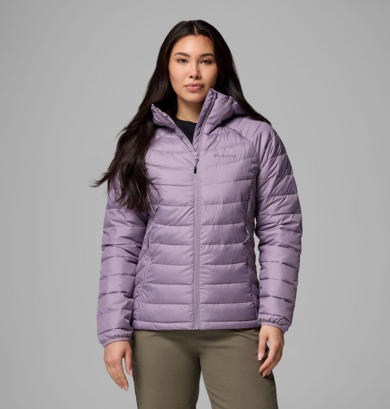 Women's Powder Lite II Hooded Jacket, Color: Shale Purple, image 1