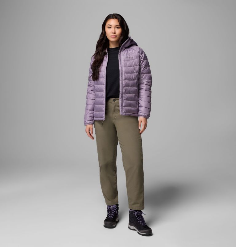 Women's Powder Lite II Hooded Jacket, Color: Shale Purple, image 2