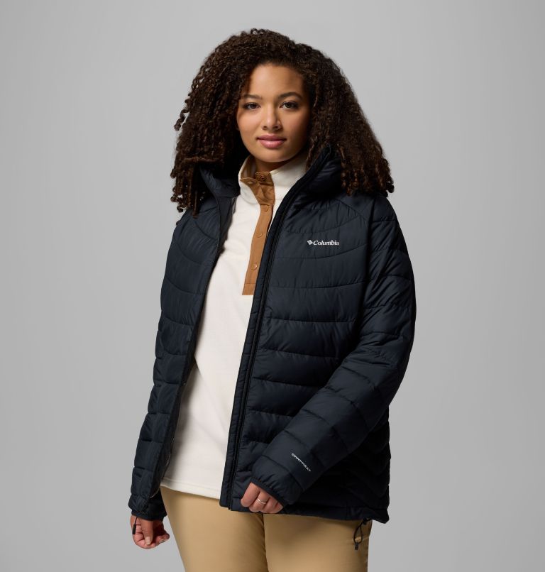 Women's Powder Lite II Hooded Jacket - Plus Size, Color: Black, image 5