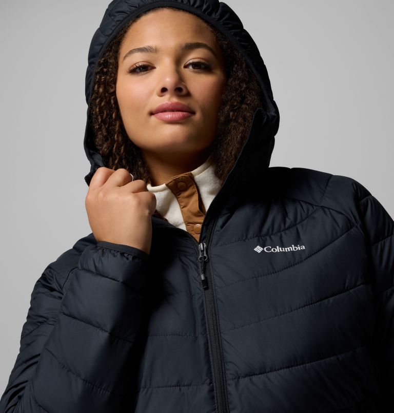 Women's Powder Lite II Hooded Jacket - Plus Size, Color: Black, image 6