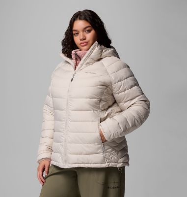Women's Powder Lite II Hooded Jacket - Plus Size, Color: Dark Stone, image 4