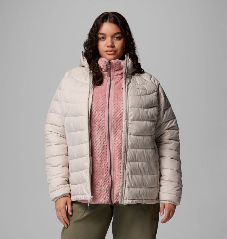 Women's Powder Lite II Hooded Jacket - Plus Size, Color: Dark Stone, image 5