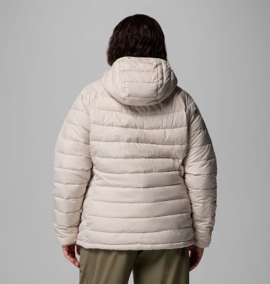 Women's Powder Lite II Hooded Jacket - Plus Size, Color: Dark Stone, image 3