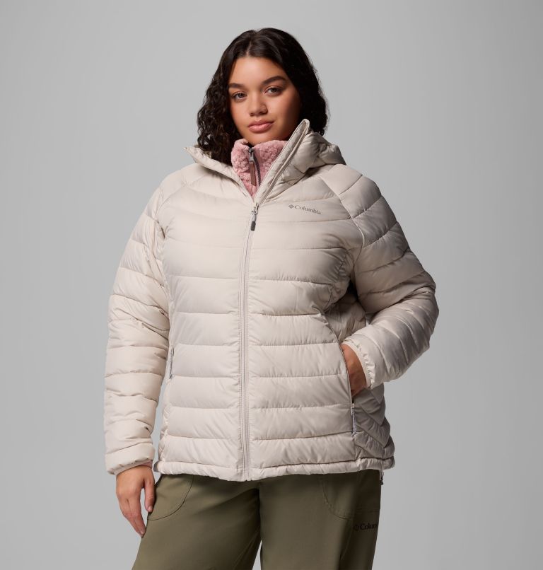 Women's Powder Lite II Hooded Jacket - Plus Size, Color: Dark Stone, image 1