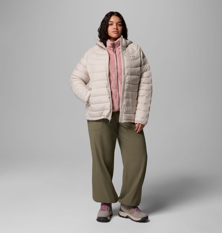 Women's Powder Lite II Hooded Jacket - Plus Size, Color: Dark Stone, image 2