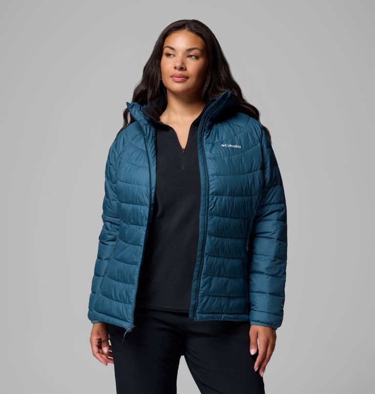 Women's Powder Lite II Hooded Jacket - Plus Size, Color: Everblue, image 5