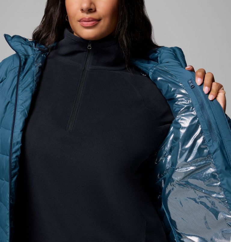 Women's Powder Lite II Hooded Jacket - Plus Size, Color: Everblue, image 6