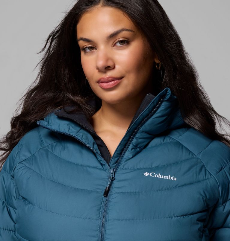 Women's Powder Lite II Hooded Jacket - Plus Size, Color: Everblue, image 7