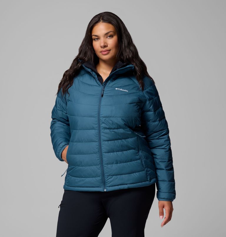 Women's Powder Lite II Hooded Jacket - Plus Size, Color: Everblue, image 1