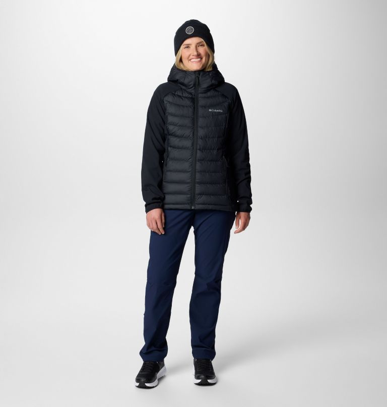 Women's Powder Lite II Insulated Hybrid Hooded Jacket, Color: Black, image 3