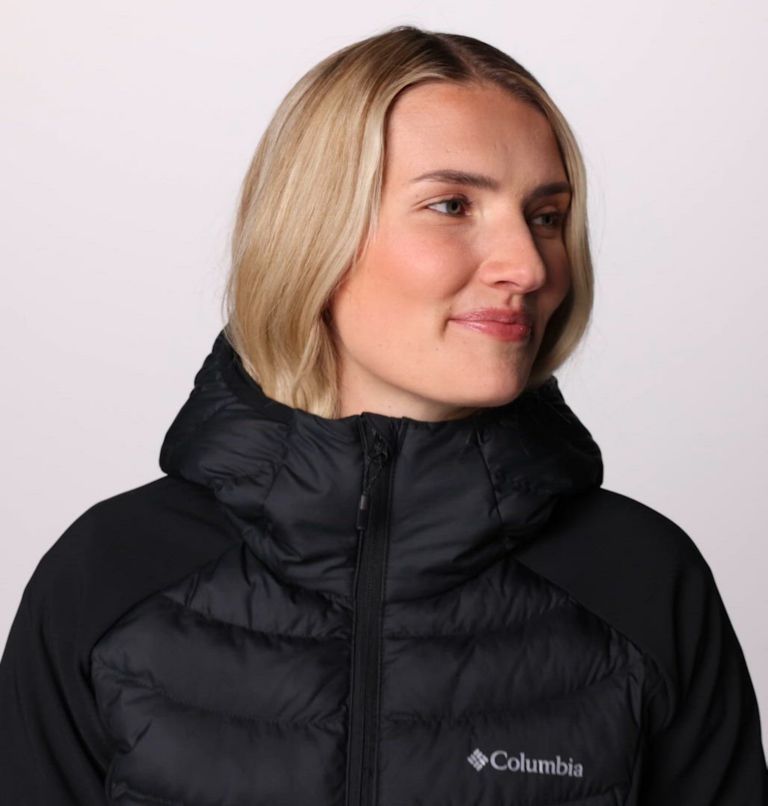 Women's Powder Lite II Insulated Hybrid Hooded Jacket, Color: Black