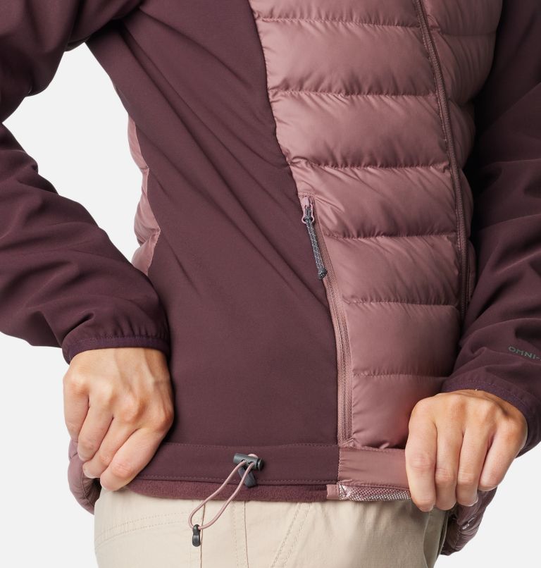 Women's Powder Lite II Hybrid Hooded Jacket, Color: Fig, Moonvista, image 7