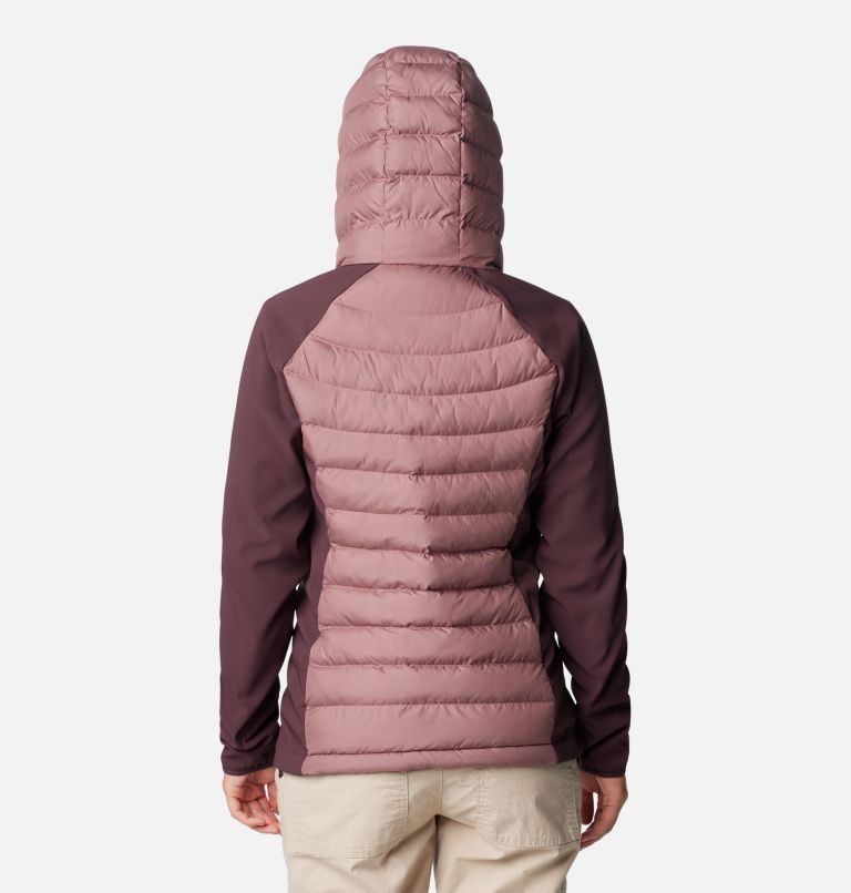Women's Powder Lite II Hybrid Hooded Jacket, Color: Fig, Moonvista, image 2