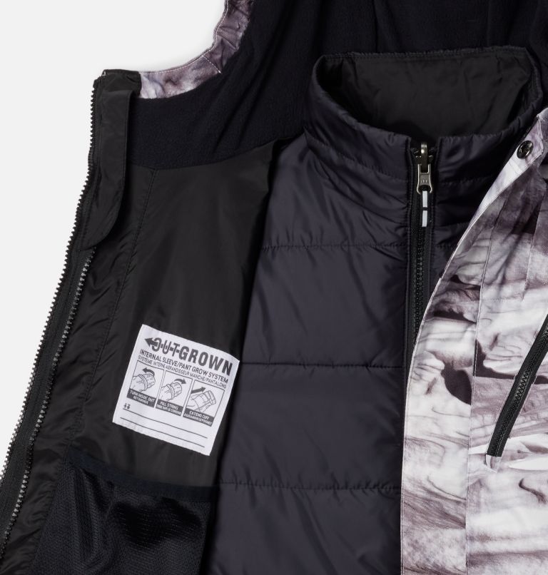 Boys' Whirlibird III Interchange Jacket, Color: White Windblown, Black, image 3