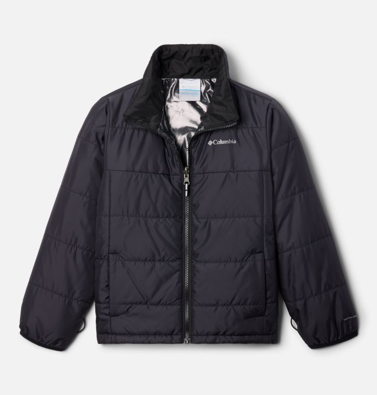 Boys' Whirlibird III Interchange Jacket, Color: White Windblown, Black, image 4
