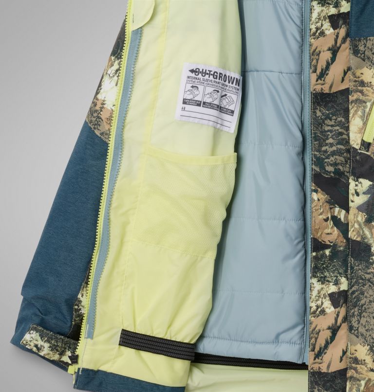 Boys' Whirlibird III Interchange Jacket, Color: Citron Haze Cascades, Everblue, image 3