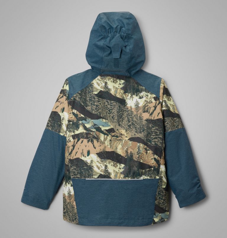 Boys' Whirlibird III Interchange Jacket, Color: Citron Haze Cascades, Everblue, image 2