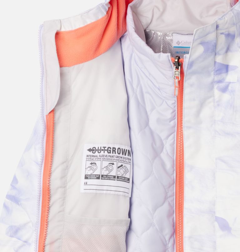 Girls' Whirlibird III Interchange Jacket, Color: Snowdrift Windblown, Snowdrift, image 3
