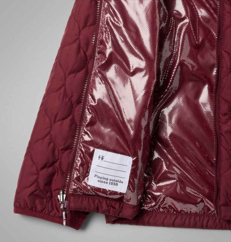 Girls' Whirlibird III Interchange Jacket, Color: Fig Snowflight Tonal, Rich Wine, image 4