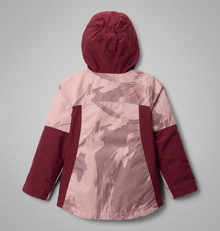 Girls' Whirlibird III Interchange Jacket, Color: Fig Snowflight Tonal, Rich Wine, image 2