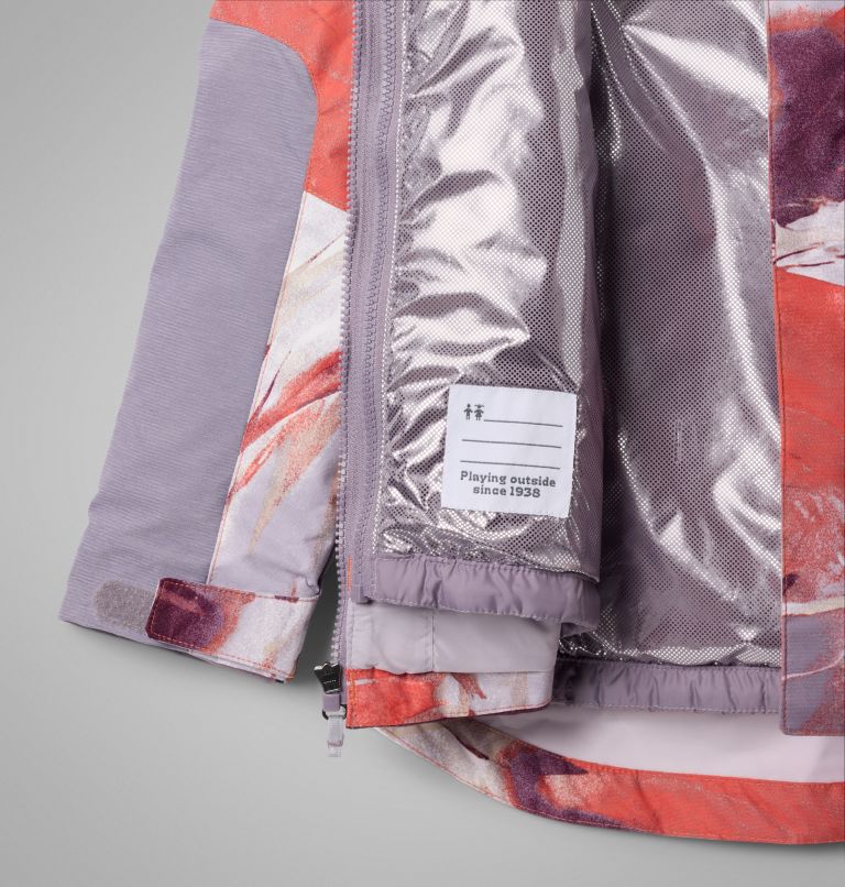 Girls' Whirlibird III Interchange Jacket, Color: Zing Snowflight, Shale Purple, image 3